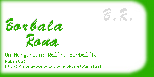 borbala rona business card